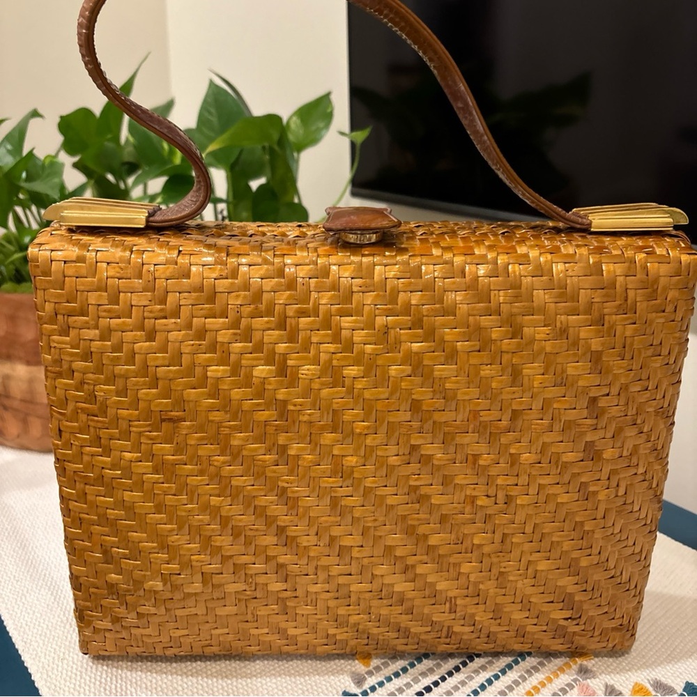 Vintage RODO hard Wicker handbag, Italy